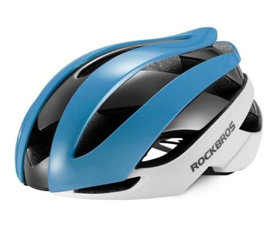 ROCKBROS Adjustable cycling helmet M 55-58 cm Blue-White