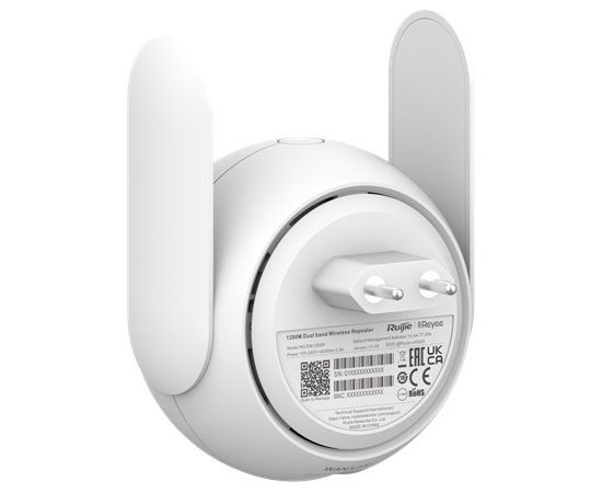 Ruijie Networks RG-EW1200R mesh wi-fi system Dual-band (2.4 GHz / 5 GHz) Wi-Fi 5 (802.11ac) White 1 External