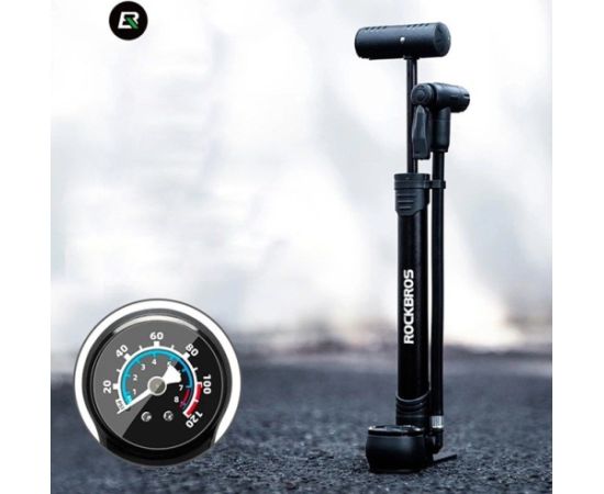 Rockbros 42310006001 Bicycle hand pump with pressure gauge Black