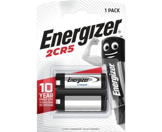 Energizer Litija baterija 2CR5 (EL2CR5, DL245) 6V 1500mAh ENERGIZĒRS