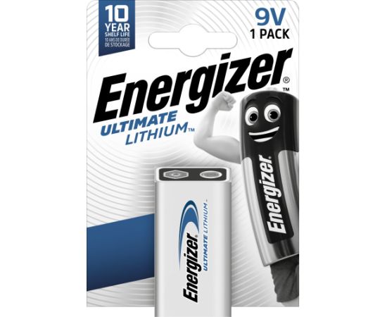 Litija baterija 9V 800mAh (6FR6,1222, U9VL) ENERGIZER
