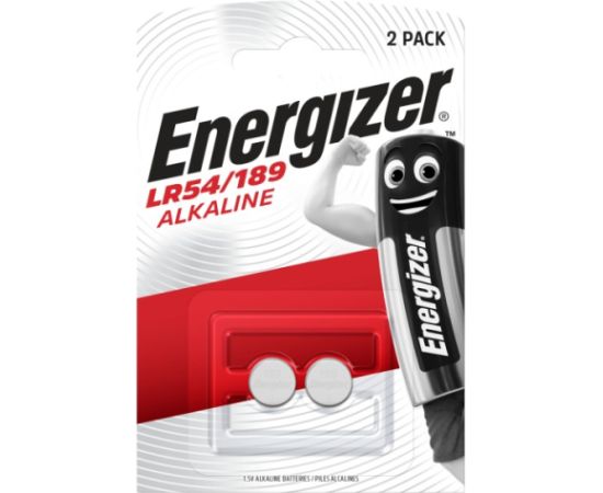 Sārmu baterija LR54 (189, V10GA, D189A, LR1130, L1131)) 1,5 V 66 mAh sārmu baterija Energizer (2 gab. blisterī)