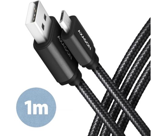 CABLE USB2.0 TO MICRO-USB 1M/HQ BLK BUMM-AM10AB AXAGON