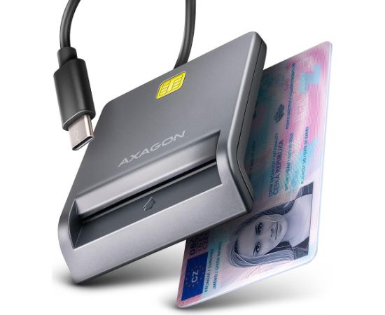 CARD READER FLAT SMARTCARD/ID/USB-C 1.3M CRE-SM3TC AXAGON