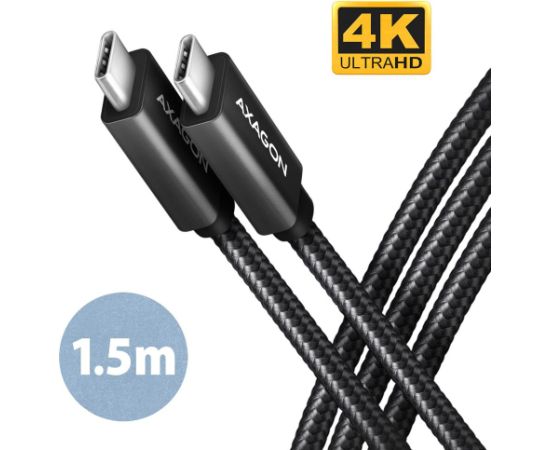 CABLE USB-C TO USB-C 1.5M 100W/BLACK BUCM32-CM15AB AXAGON