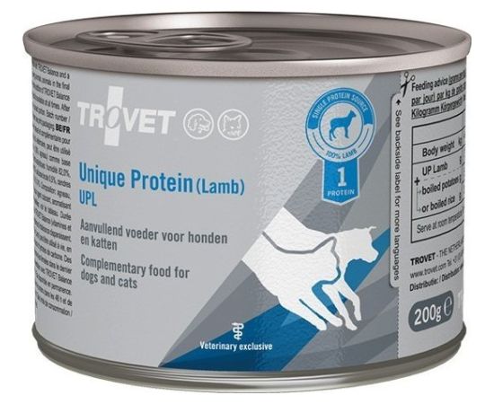 Trovet Trovet Unique Protein UPL Jagnięcina dla psa i kota puszka 200g