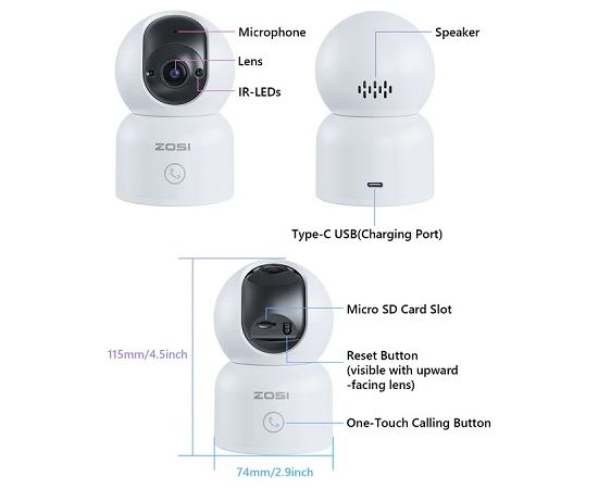 HiSmart HS084233 Iekštelpu Viedā Kamera