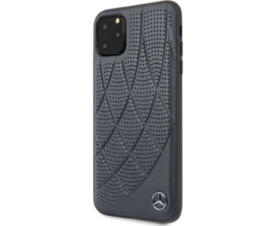 Mercedes-Benz Apple  iPhone 11 Pro Max Quilted Genuine Leather Blue