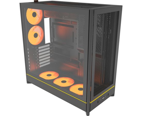 Montech HS01 PRO, tower case black, tempered glass