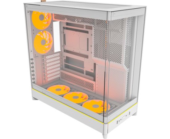 Montech HS02 PRO, tower case white, tempered glass x 2