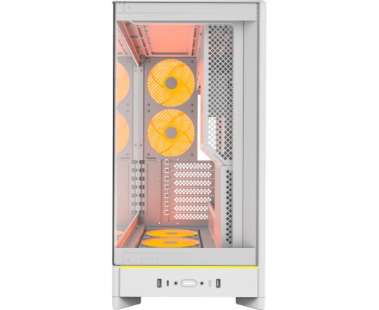 Montech HS02 PRO, tower case white, tempered glass x 2