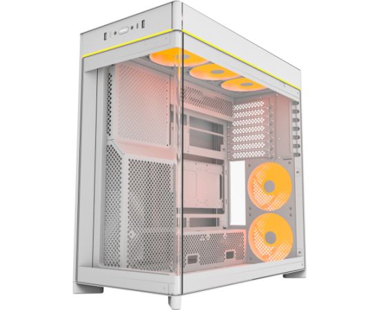 Montech HS02 PRO, tower case white, tempered glass x 2