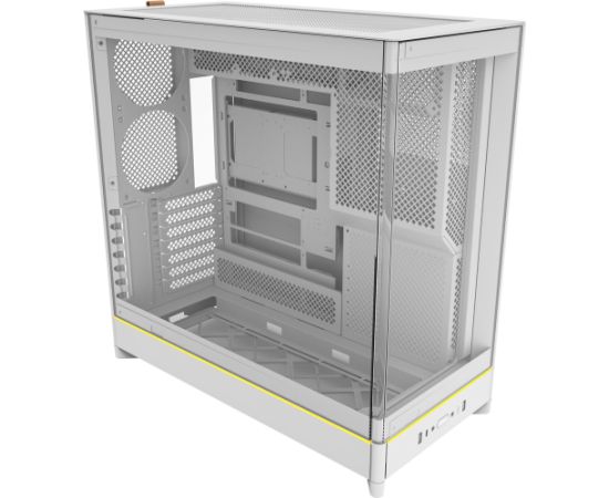 Montech HS02, tower case white, tempered glass x 2