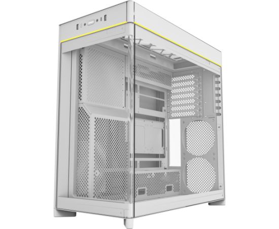 Montech HS02, tower case white, tempered glass x 2