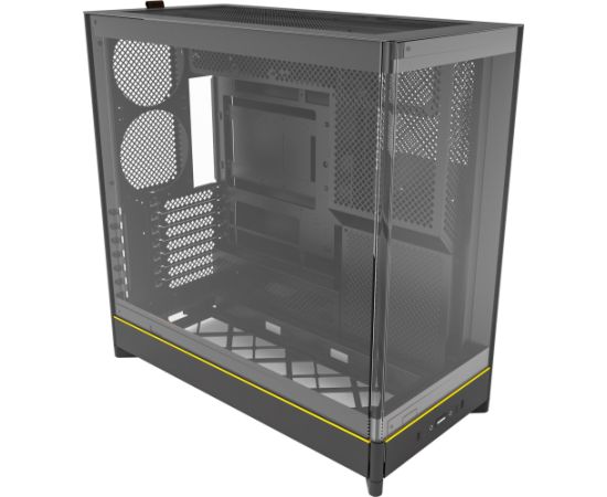 Montech HS02, tower case black, tempered glass x 2