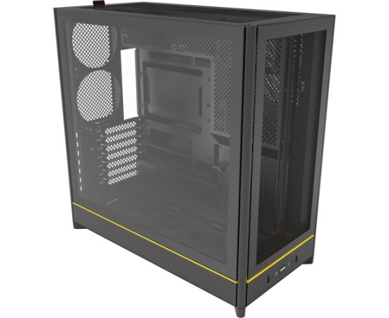 Montech HS01, tower case black, tempered glass