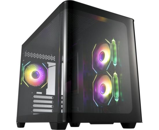 Fortron FSP S380-BA, Tower Case (Black, Tempered Glass x 2)