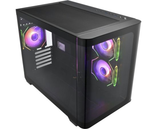 Fortron FSP S380-BA, Tower Case (Black, Tempered Glass x 2)
