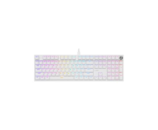 Klaviatūra Genesis Thor 404 RGB White Outemu Peach Silent