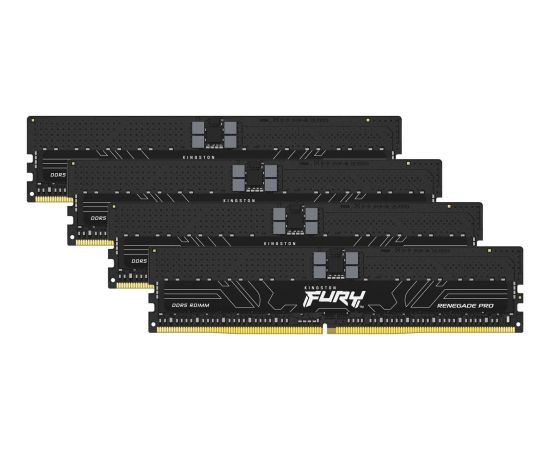 Kingston FURY DDR5 - 64GB - 6400 - CL - 32 (4x 16 GB) quad kit, RAM (black, KF564R32RBEK4-64, Renegade Pro, INTEL XMP, AMD EXPO)
