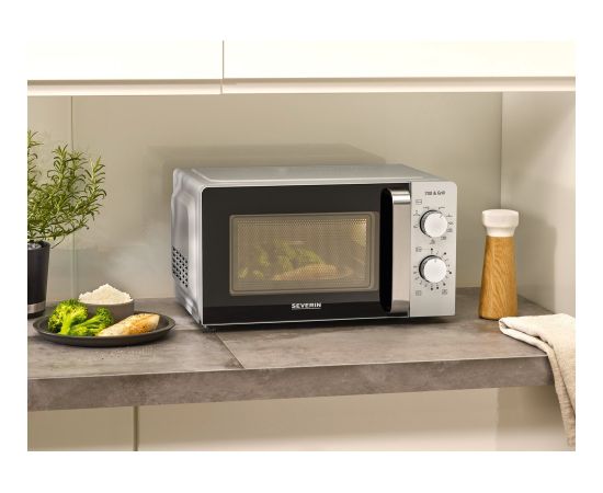 Severin MW 7780 microwave Black, Silver Grill microwave Countertop 17 L 700 W
