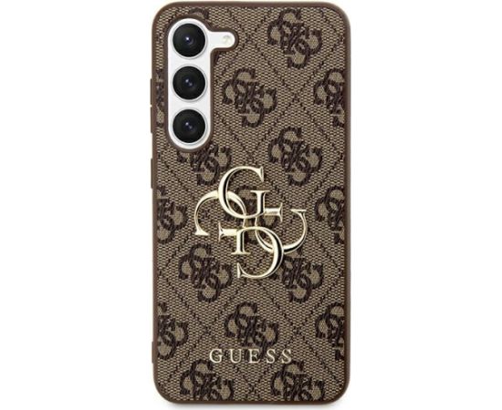 Guess GUHCS24L4GMGBR S24 Ultra S928 telefona maciņš 4G Big Metal Logo brūns