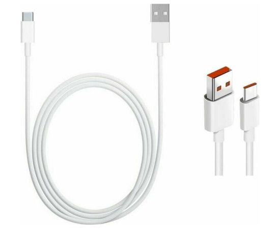 Xiaomi oriģinālais C tipa 6A datu kabelis, balts (Bulk)