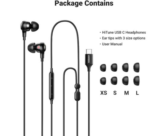 Headphones Ugreen EP103 USB-C (30638) black