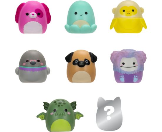 SQUISHMALLOWS SQUISH-A-LONGS figūriņas, 8 gab., 2,5 cm