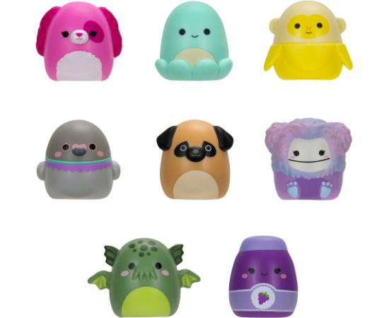 SQUISHMALLOWS SQUISH-A-LONGS figūriņas, 8 gab., 2,5 cm