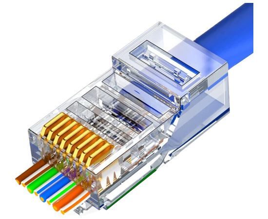 RJ45 Cat5e EASY UTP apzeltītie spraudņi 10gab./iepak.