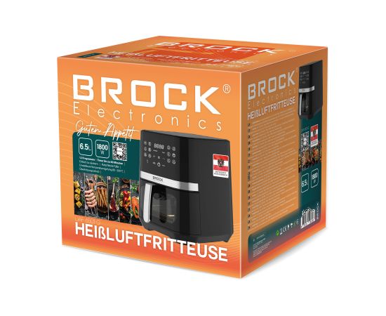 Digitālais gaisa fritieris ar logu BROCK DAF 6501 G 6,5L, 1800W
