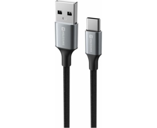 Swissten Textile II USB - USB-C Datu un Uzlādes Vads 1.5m