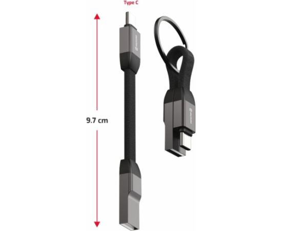Swissten Magnetic Keychain USB-A - USB-C Кабель 9.7cm
