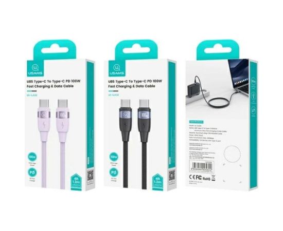 Usams SJ632USB03 Ātra Uzlāde USB-C - USB-C Kabelis 1m