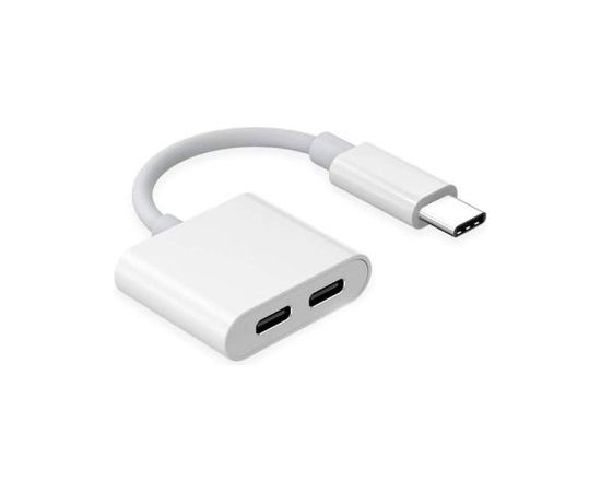 Mocco RoGer JH-032 USB-C на 2x USB-C Аудио адаптер + Зарядка