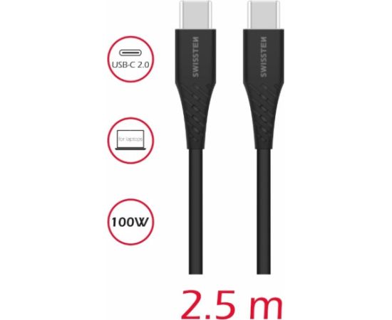 Swissten PD 5A 100W USB-C Кабель для передачи данных и зарядки 2.5m