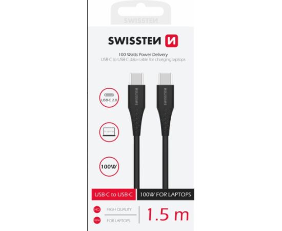 Swissten PD 5A 100W USB-C Кабель для передачи данных и зарядки 1.5m