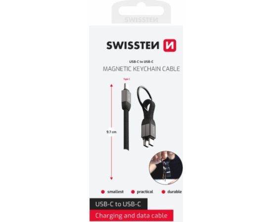 Swissten Magnetic Keychain USB-C - USB-C Кабель 9.7cm
