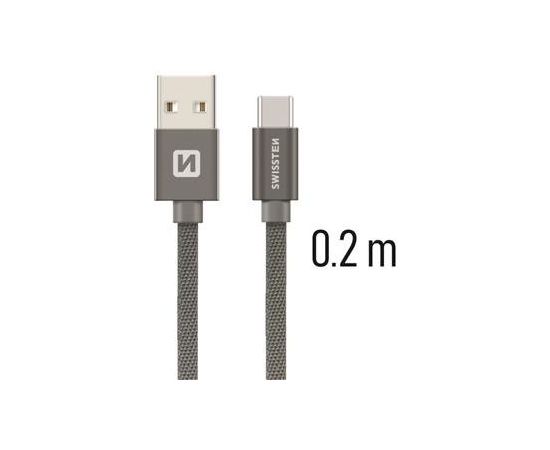 Swissten Textile Универсальный Quick Charge 3.1 USB-C USB Кабель данных 20 cм