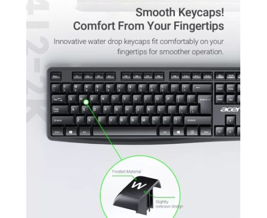 Acer LK41-2K Bezvadu Klaviatūra + Pele USB / ENG
