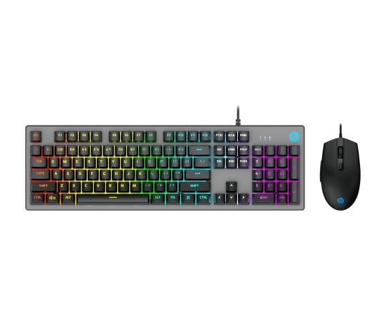 HP KM300F Spēļu Klaviatūrā + Datorpele USB / ENG / 6400DPI / RGB