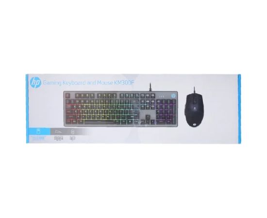 HP KM300F Spēļu Klaviatūrā + Datorpele USB / ENG / 6400DPI / RGB
