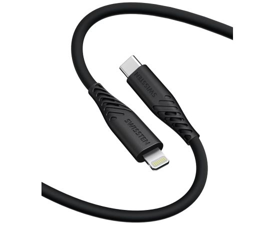 Swissten Soft Silicone USB-C - Lightning 60W Datu un Uzlādes vads 1.5m