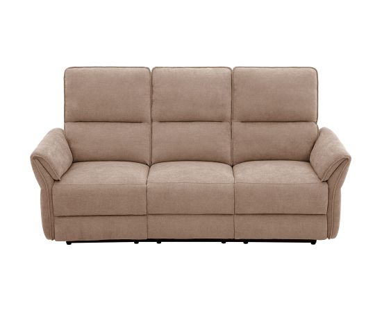 Recliner sofa DAMIKA 3-seater with electric mechanism, light brown