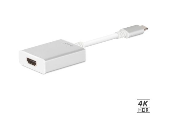 Fusion Multimedia Adapter Type-C to HDMI (4K @ 30Hz, 1080P @ 60Hz) Sudraba