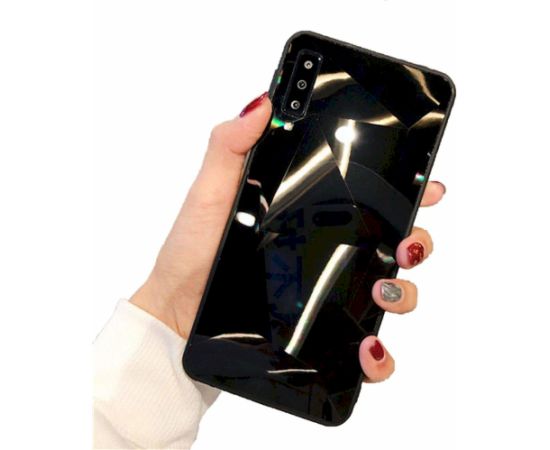 Fusion Diamond Stone Back Case Silikona Aizsargapvalks Priekš Apple iPhone X | XS Melns