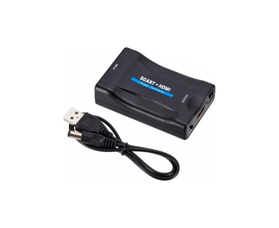 Fusion video signāla pārveidotājs SCART uz HDMI signālu (+ audio) melns