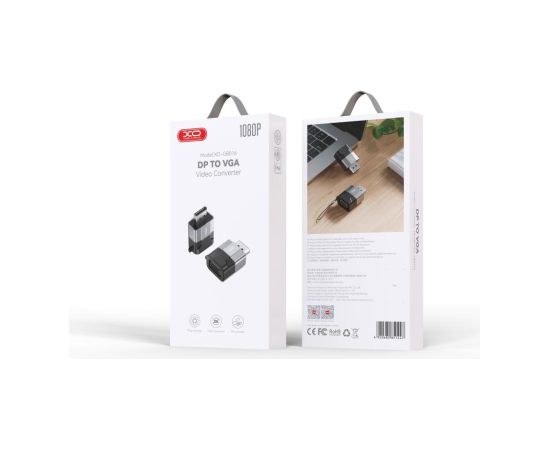XO adapteris GB016 Displayport - VGA pelēks
