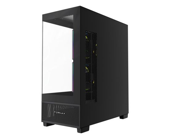 Gembird Gaming case Fornax X550 aquarium type, ATX, 2x USB 3.2 + 1x USB type-C, black